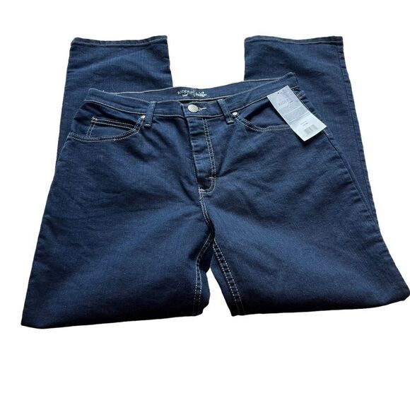 Lee Riders Indigo NWT 14M zip and button closure 5 pockets - Picture 1 of 9